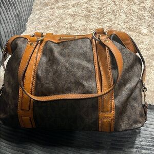 Michael Kors Brown and Tan Satchel